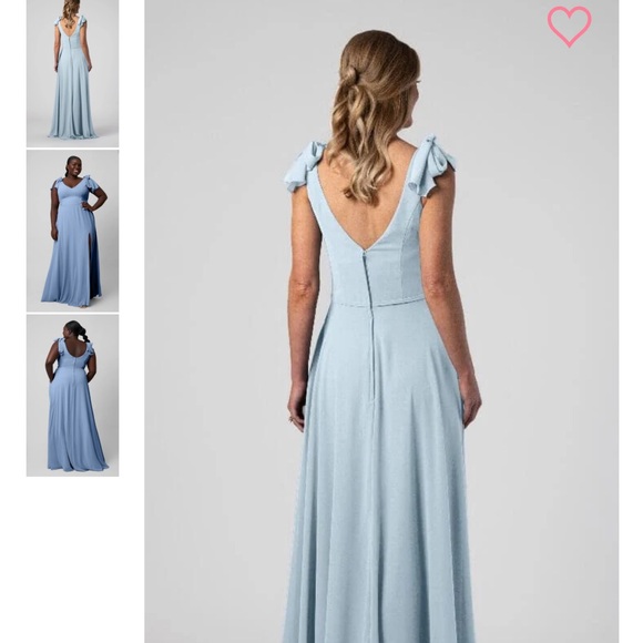 Kennedy Blue Leah chiffon bridesmaid dress with bow straps